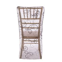 Load image into Gallery viewer, Chiavari Chair Cover Embroidered Web Organza Lavender
