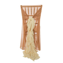 Load image into Gallery viewer, Curly Willow Chiffon Chiavari Chair Cover Copper

