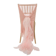 Load image into Gallery viewer, Curly Willow Chiffon Chiavari Chair Cover Copper
