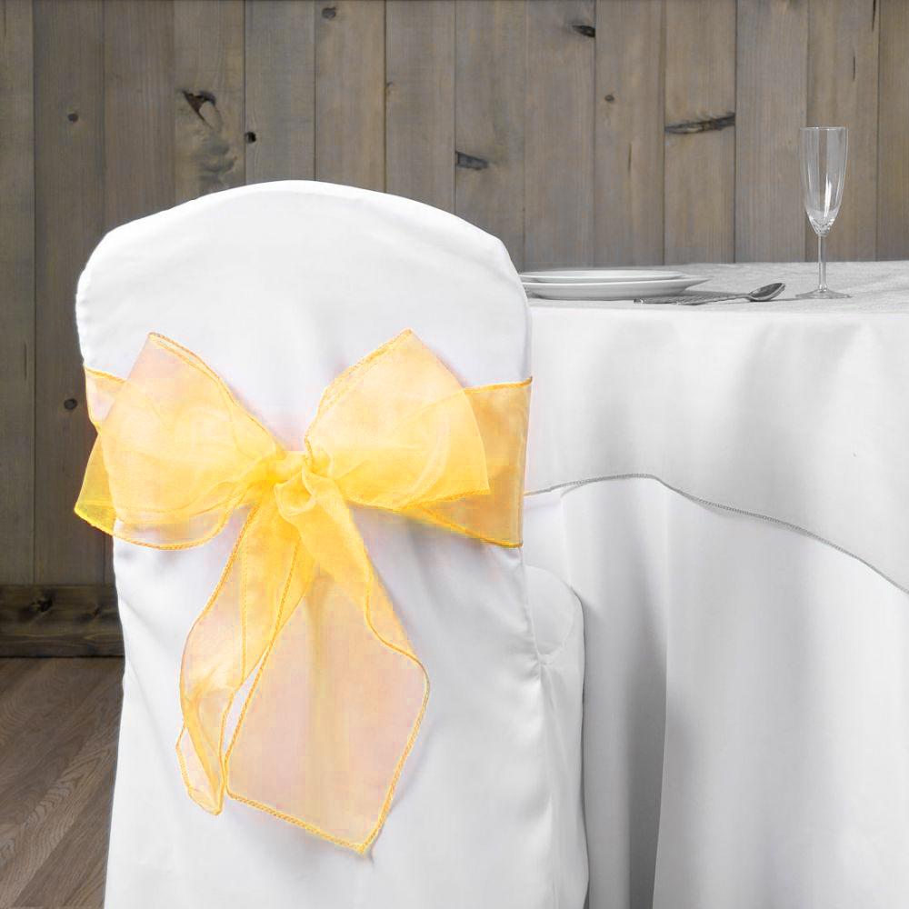 Organza Sash Gold (10 Pack)