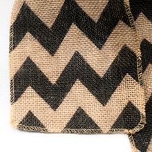 Load image into Gallery viewer, 6 in. X 104 in. Chevron Burlap Sash Charcoal
