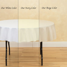 Load image into Gallery viewer, Bargain 70 In. Round Polyester Tablecloth Ivory
