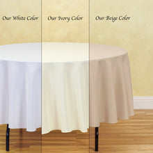 Load image into Gallery viewer, Bargain 90 In. Round Polyester Tablecloth Ivory
