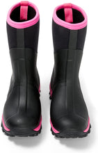 Load image into Gallery viewer, East Rock Women 11 in. Waterproof Outdoor Rubber Boots Black/Fuchsia (6 Sizes)
