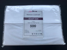 Load image into Gallery viewer, Hotel Selection 500 Thread Count Cotton White Sheet Set -Queen Size
