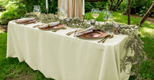 Load image into Gallery viewer, 90 X 132 in. Rectangular with Round Corners Polyester Tablecloth (20 Colors)
