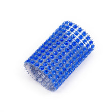 Load image into Gallery viewer, Crystal Napkin Ring Blue 10/Pack
