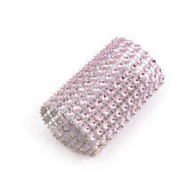 Load image into Gallery viewer, Crystal Napkin Ring Light Pink 10/Pack
