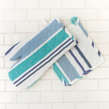 Load image into Gallery viewer, Striped Cotton Oven Mitt / Pot Holder Set 4 Pack (2 Colors)
