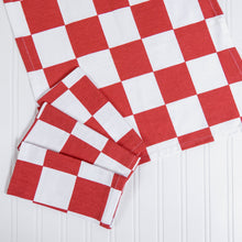 Load image into Gallery viewer, 20 X20 in. Checker Board Cotton Napkins 4/Pack Green &amp; White
