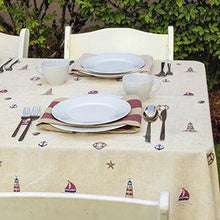 Load image into Gallery viewer, 54 X 98 in. Rectangular Nautical Tablecloth
