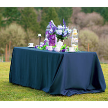 Load image into Gallery viewer, 90 X 132 in. Rectangular with Round Corners Polyester Tablecloth (20 Colors)
