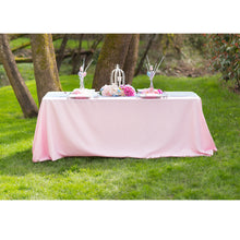 Load image into Gallery viewer, 90 X 132 in. Rectangular with Round Corners Polyester Tablecloth (20 Colors)
