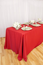 Load image into Gallery viewer, 90 X 132 in. Rectangular with Round Corners Polyester Tablecloth (20 Colors)

