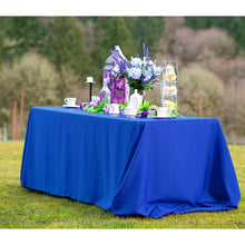 Load image into Gallery viewer, 90 X 132 in. Rectangular with Round Corners Polyester Tablecloth (20 Colors)
